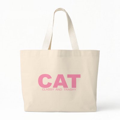 Attitudes - "Classy And Trashy" Canvas Bag by outoftheboxx