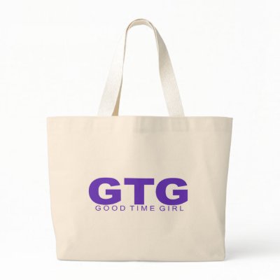 Attitudes - "Good Time Girl" Canvas Bags by outoftheboxx