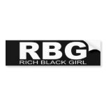 Attitudes - "Rich Black Girl" bumper stickers