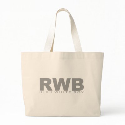 Attitudes - "Rich White Boy" Canvas Bags by outoftheboxx