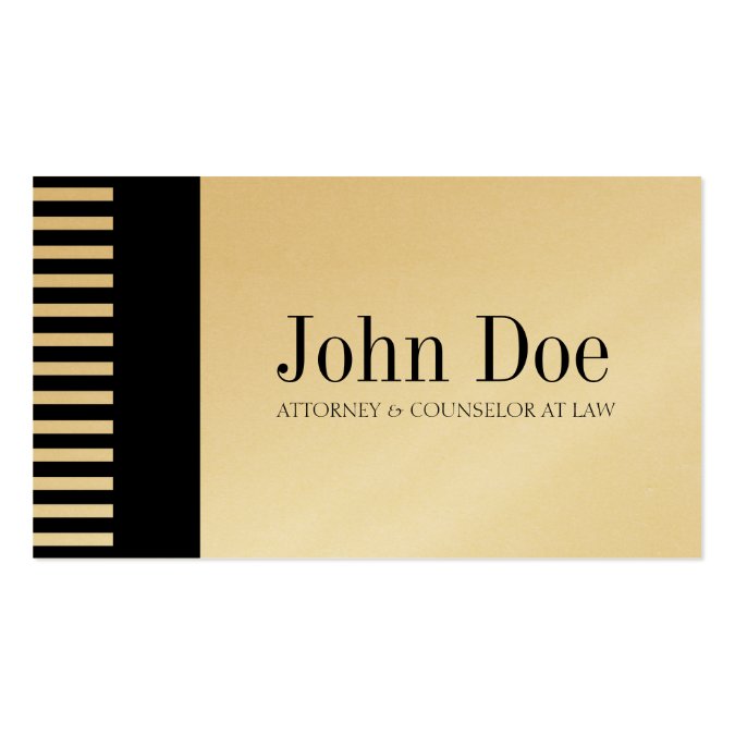 Attorney Bars Golden Business Cards