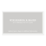 Attorney Business Card in Pale Grey