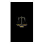 Attorney Business Card Scale Justice Black Gold