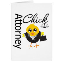 Attorney Chick v2 Greeting Card