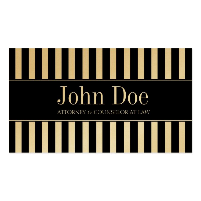 Attorney Full Bars Golden Business Card Template