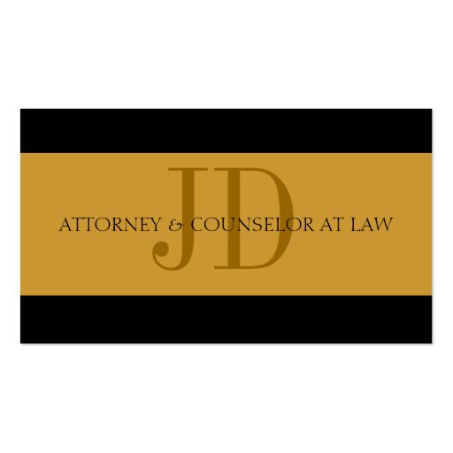 Attorney Gold/Gold Business Card Templates