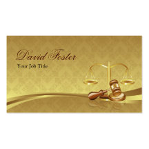 Attorney Lawyer Justice - Elegant Damask Gold Leaf Business Card Template
