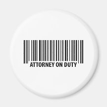 attorney on duty refrigerator magnet