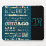 Attractions and Famous Places of Chicago, illinois Mouse Pad