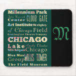 Attractions and Famous Places of Chicago, illinois Mousepad