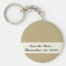 Attractive antique white stems squares on brown ro keychains