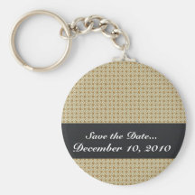 Attractive antique white stems squares on brown ro key chain