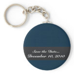 Attractive tiny light blue stars on rough blue sur key chain