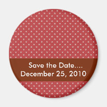 Attractive white stars on rough red surface refrigerator magnet