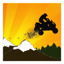 atv : dirt trail custom invitation