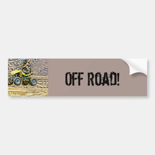 ATV Off Road Running Bumper Sticker