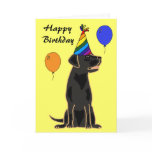 AU- Black Labrador Birthday Card