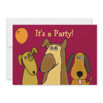 AU- Cute Puppy Dog Party Invitations