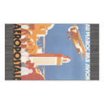 Au Maroc Par Avion Aeropostale, Vintage Rectangle Sticker