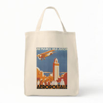 Au Maroc Par Avion Canvas Bags