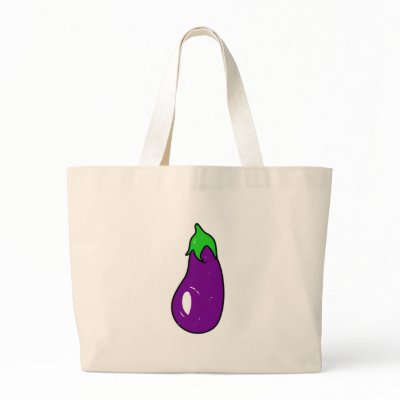 aubergine bags by prawny