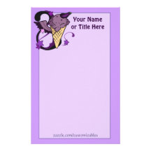 Aubergine Ice Cream Stationery