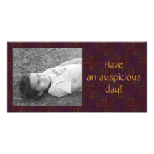 Aubergine Longevity Photo Card