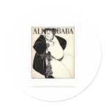 AUBREY BEARDSLEY - ALI BABA PRINT ROUND STICKERS