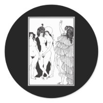 Aubrey Beardsley Round Stickers