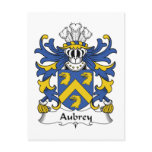 Aubrey Family Crest Postcard