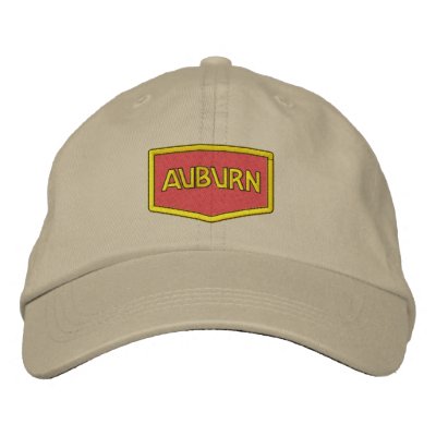 Auburn Logo Hat Embroidered Baseball Caps by AutoGiftGarage