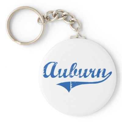Auburn New Hampshire Classic Design Key Chains by cityshirt