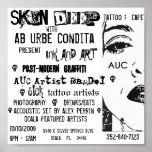 AUC, Skin Deep , tattoo &  Cafe', with, Ab Urbe... Posters