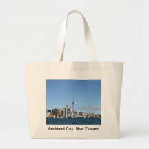 Auckland City, New Zealand by Day Tote Bags