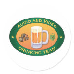 Audio and Video Drinking Team Sticker