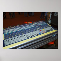 audio mixing console - sound board