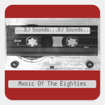 Audio Music Cassette Tape Sheet of Stickers