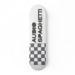 Audio Spaghetti Skateboard Deck. White.