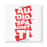 Audio Spaghetti White Magnet