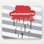 Audio Spaghetti White Mousepad