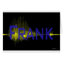 Audio waveform of your name with your name, unique card