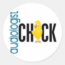 Audiologist Chick Round Sticker