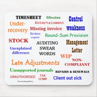 AUDITING SWEAR WORDS mousepad