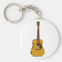 Auditorium Acoustic Guitar Keychain