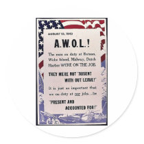 August 10,1942 A.W.O.L, They Were Not Absent With Round Sticker