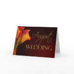 August calla lily wedding card