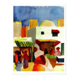 August_Macke - Algier Market 1914 Canvas Postcards