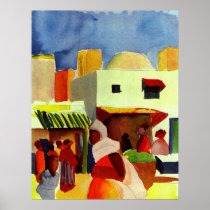 August_Macke - Algier Market 1914 Canvas