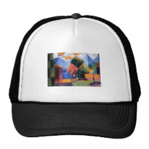 August Macke - Garden at Thuner Lake 1913 oil Trucker Hats