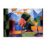 August Macke - Garden at Thuner Lake 1913 oil Postcards